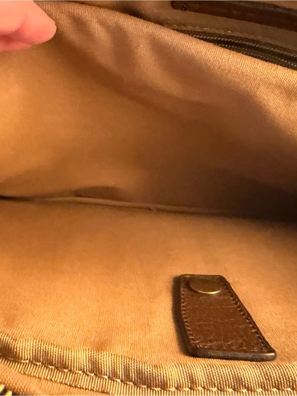 Mark & Graham Harvey Leather Laptop bag/ Briefcase w/ adjustable strap - Brown